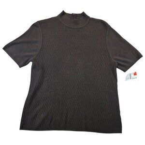 Vintage Koret Sweater Top M Chocolate Deadstock Capsule Retro Minimalist Career